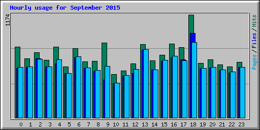 Hourly usage for September 2015